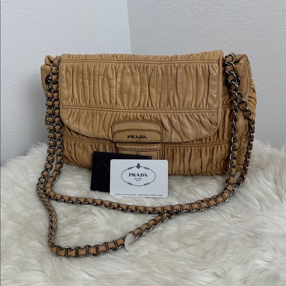 💯Authentic Prada Nappa Gaufre Chain Shoulder Bag🍀 - Picture 4 of 17